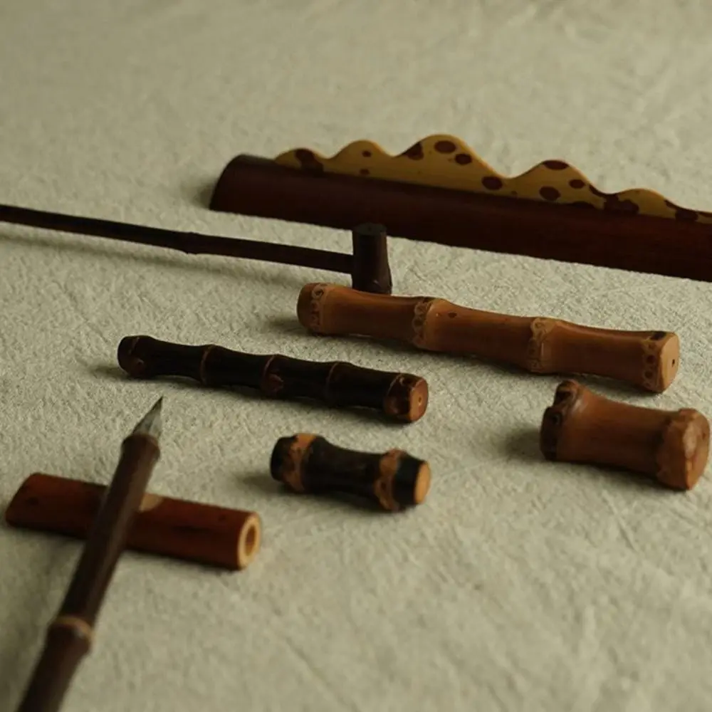 Writing Natural Bamboo Pen Rest Painting Teahouse Calligraphy Brush Holder Kitchen Tableware Restaurant Chopstick
