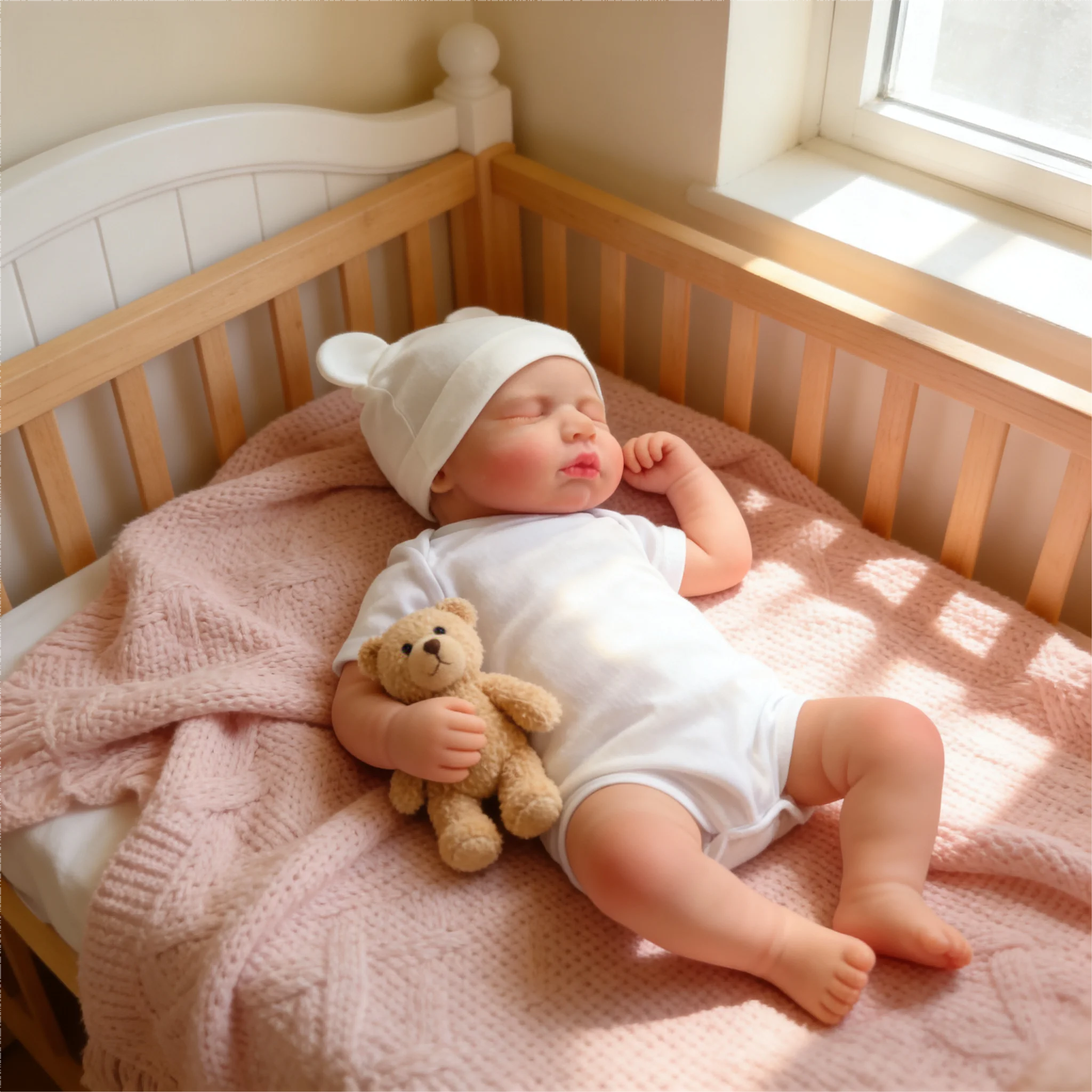 دمى أطفال واقعية بطول 18 بوصة - دمية حديثي الولادة ناعمة وثقيلة الوزن، قابلة للتشكيل بوضعيات جذابة تشبه الحياة الحقيقية - هدية للأطفال من عمر 3 سنوات فما فوق