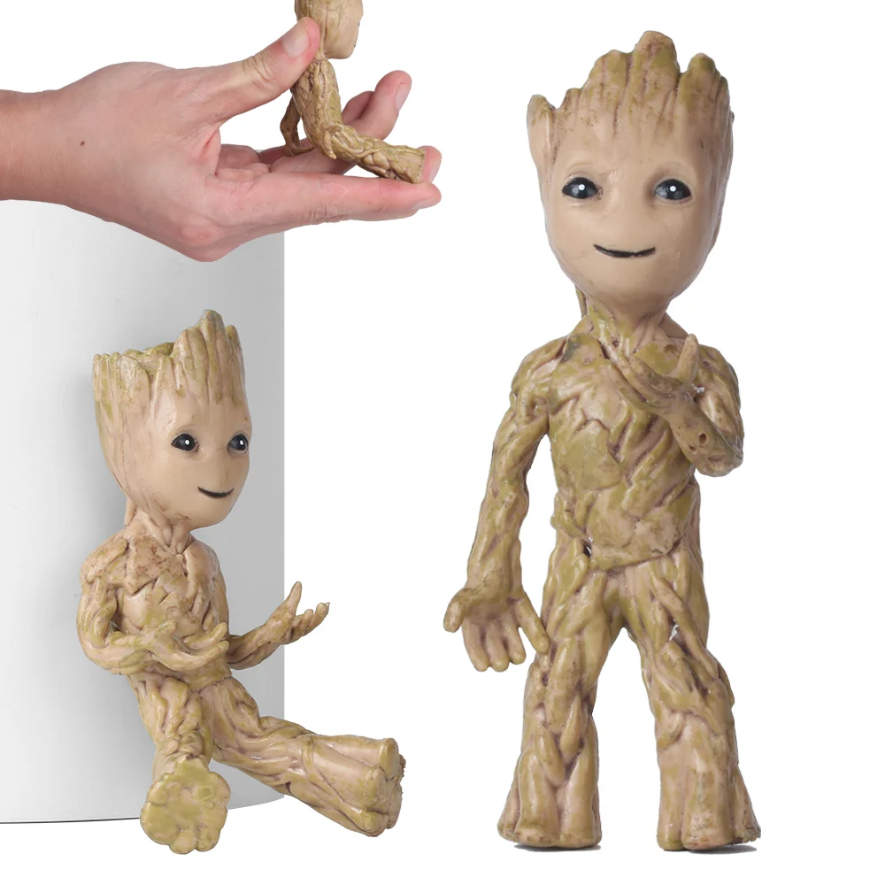 Action Figurine Handicrafts Home Study Room Decoration Miniature Model Baby Groot Tree Man Character Ornament Funny Decoration