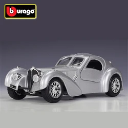 Bburago 1:24 1936 Bugatti 57SC Atlantic Alloy Car Model Diecast Metal Classic Sports Car Vehicles Model Collection Kids Toy Gift