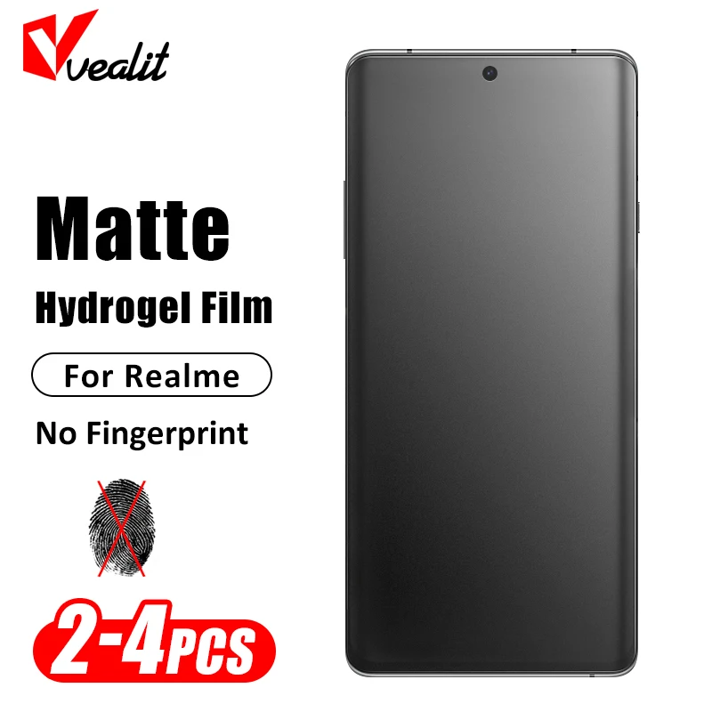 

2-4Pcs Curved Matte Hydrogel Film For Realme GT 6T 6 5 Pro Screen Protectors For Realme GT Neo 6 SE 12 11 10 Pro Plus Soft Film