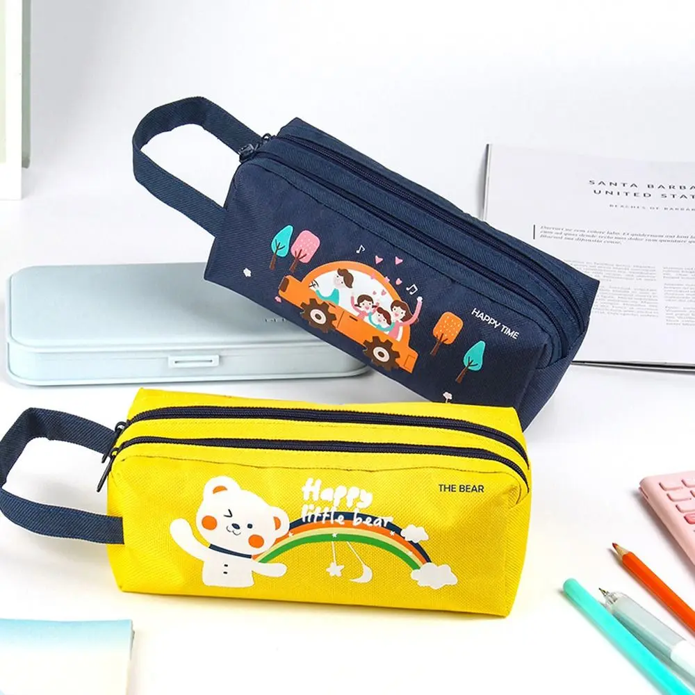 Gifts Creativity Large Capacity Marble Pattern Pen Pouch School Supplies Pencil Case Zipper Pouch Pencil Bag Cartoon Pen Bag