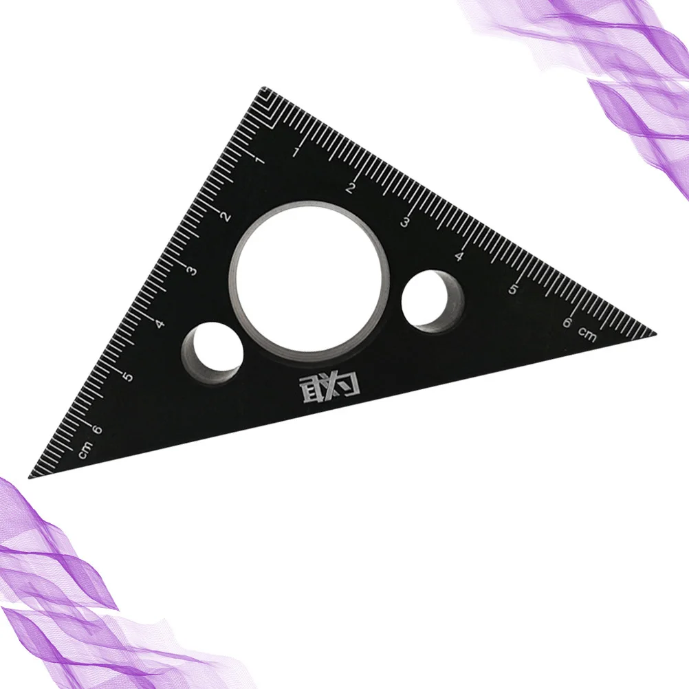 

1Pcs Aluminum Alloy Triangular Rule Thickened Woodworking Ruler Clear Scale Lightweight Carpenter Tool DIY Use