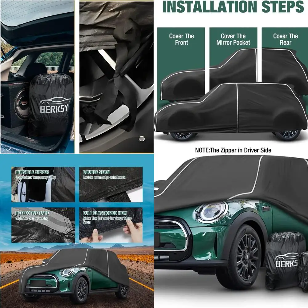 

Universal Mini Cooper 2-Door 2002-2024 Waterproof 6-Layer Car Cover with Storage Bag