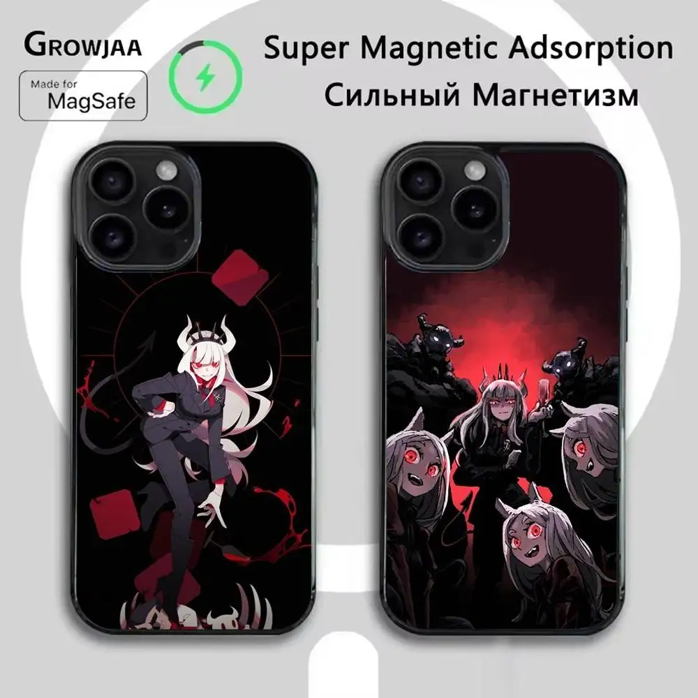 

Cartoon Girl H-Helltaker Phone Case For iPhone 16e,16,15,14,13,12,11,Plus,Pro,Max,Mini Magsafe Magnetic Wireless Charging