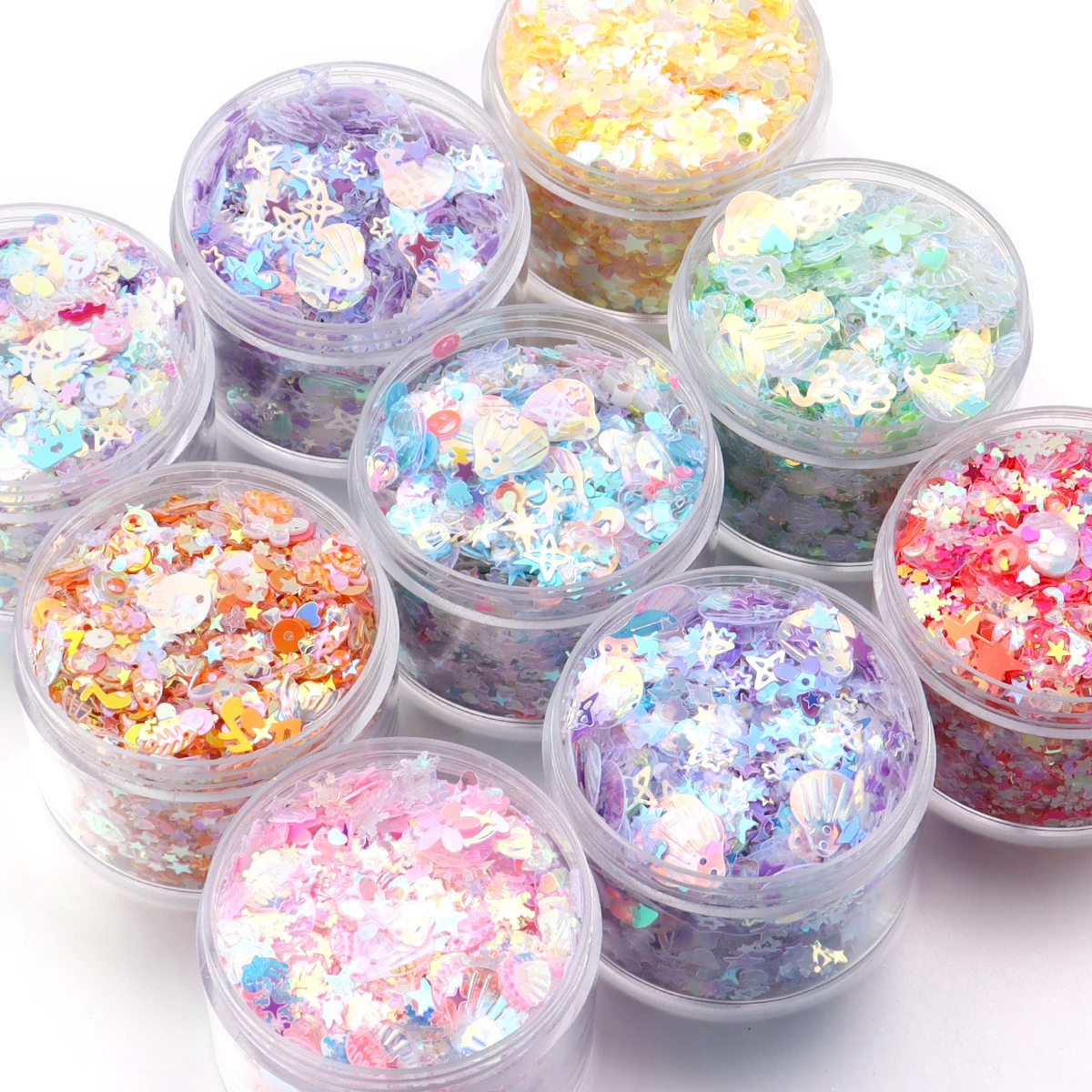 25g Mixed Style Sequin Lridescence Ultra-Thin Nail Enhancement Glitter DIY Drip Glue Nail Handmade Crafts Decoration Accessories