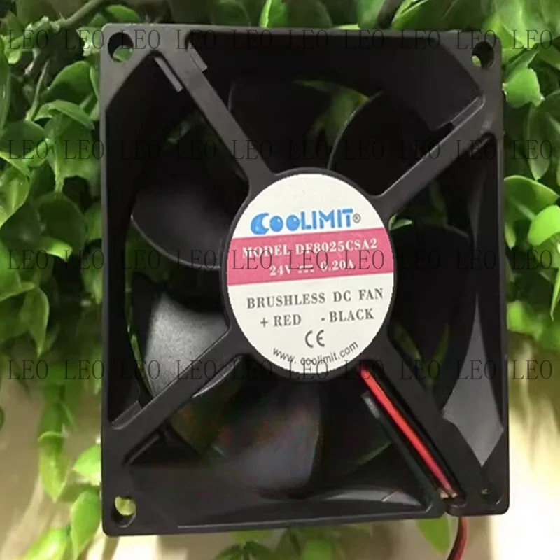 MY For COOLIMIT DF8025CSA2 8025 24V 0.20A 8CM 2-Wire Cooling Fan