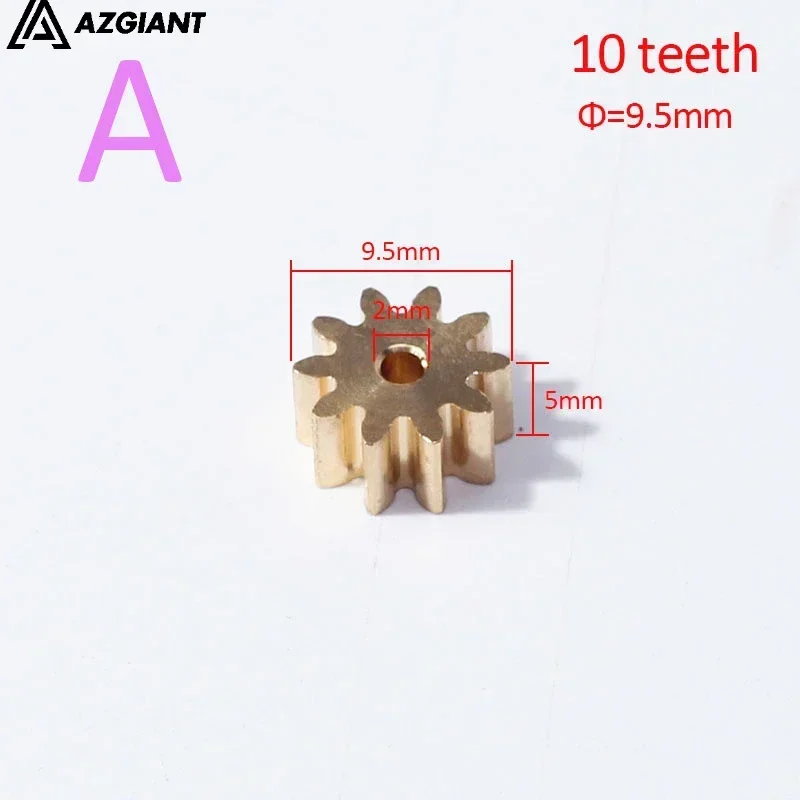 5pcs AZGIANT 8/9/10/11/12 teeth copper car motor gear for FC280 260 130 140 motor international standard universal pinion  brass