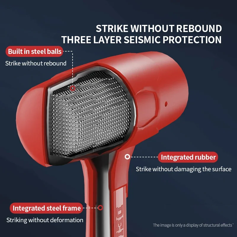 Marteau en caoutchouc multifonctionnel, pâte, carrelage, installation, pas d'élasticité