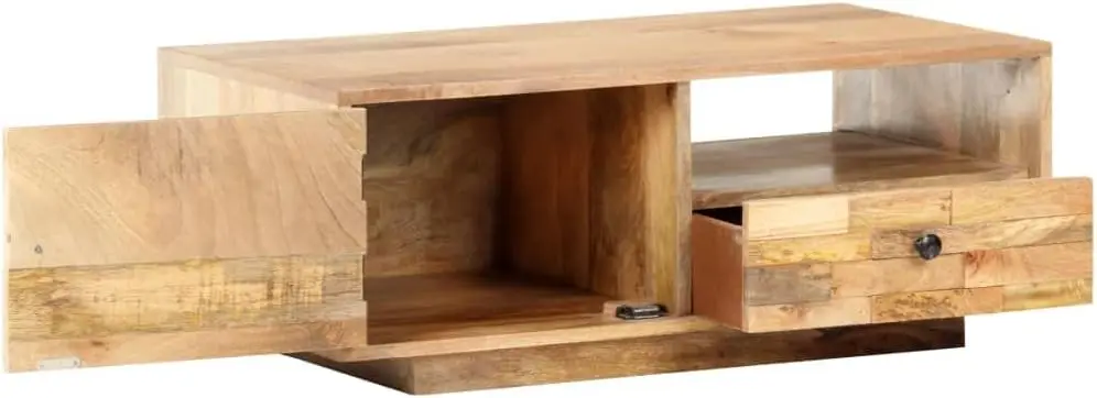 Solid Mango Madeira Escrita Desk, Adequado para Chá e Sala de Estar, Pátio e Mesa de Café, 35.4 "X19.7" X13.8"