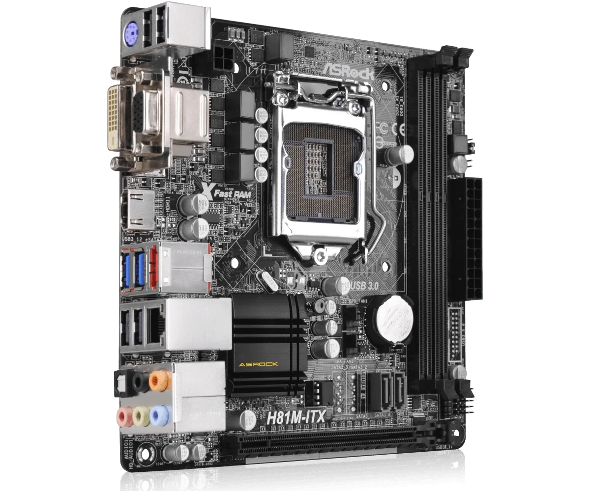 Imagem -02 - Asrock-mini-itx Motherboard H81m-itx Intel H81 Lga 1150 Ddr3 16gb Suporte I74790 I5-4590 I7-4770 I3-4150 Cpu