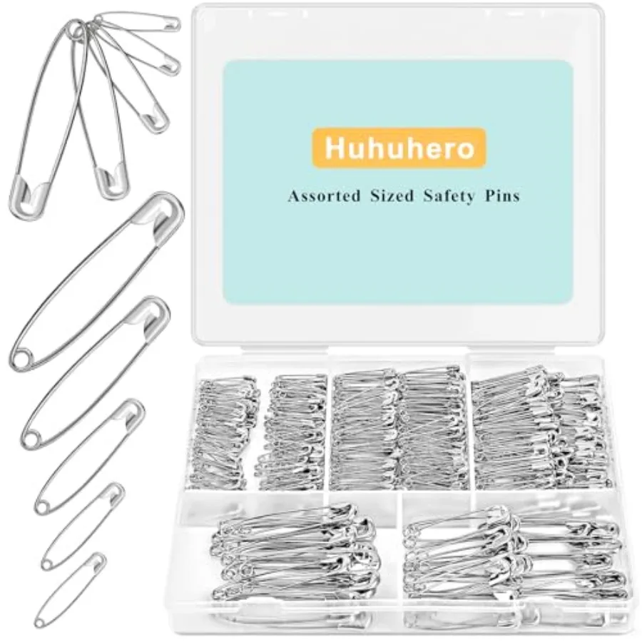 65 Pcs Safety Ps for Clothes Sewg, 5 Assorted Sizes Small and Large Sharp Edge Safety P Bulk for Craft Arts, Rust-Resistant Nic