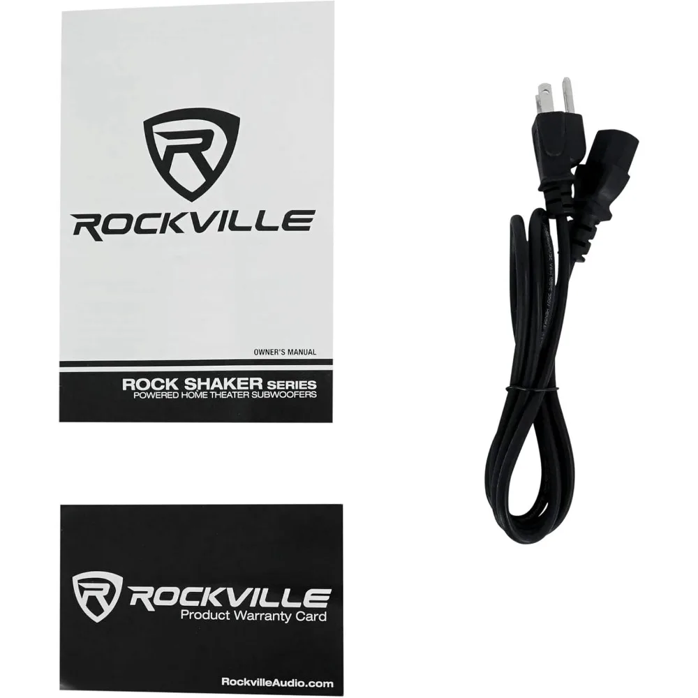 10" 600W Powered Home Theater Subwoofer, Deep Bass, Adjustable Crossover, Compact Design, Perfect for Movies and Music