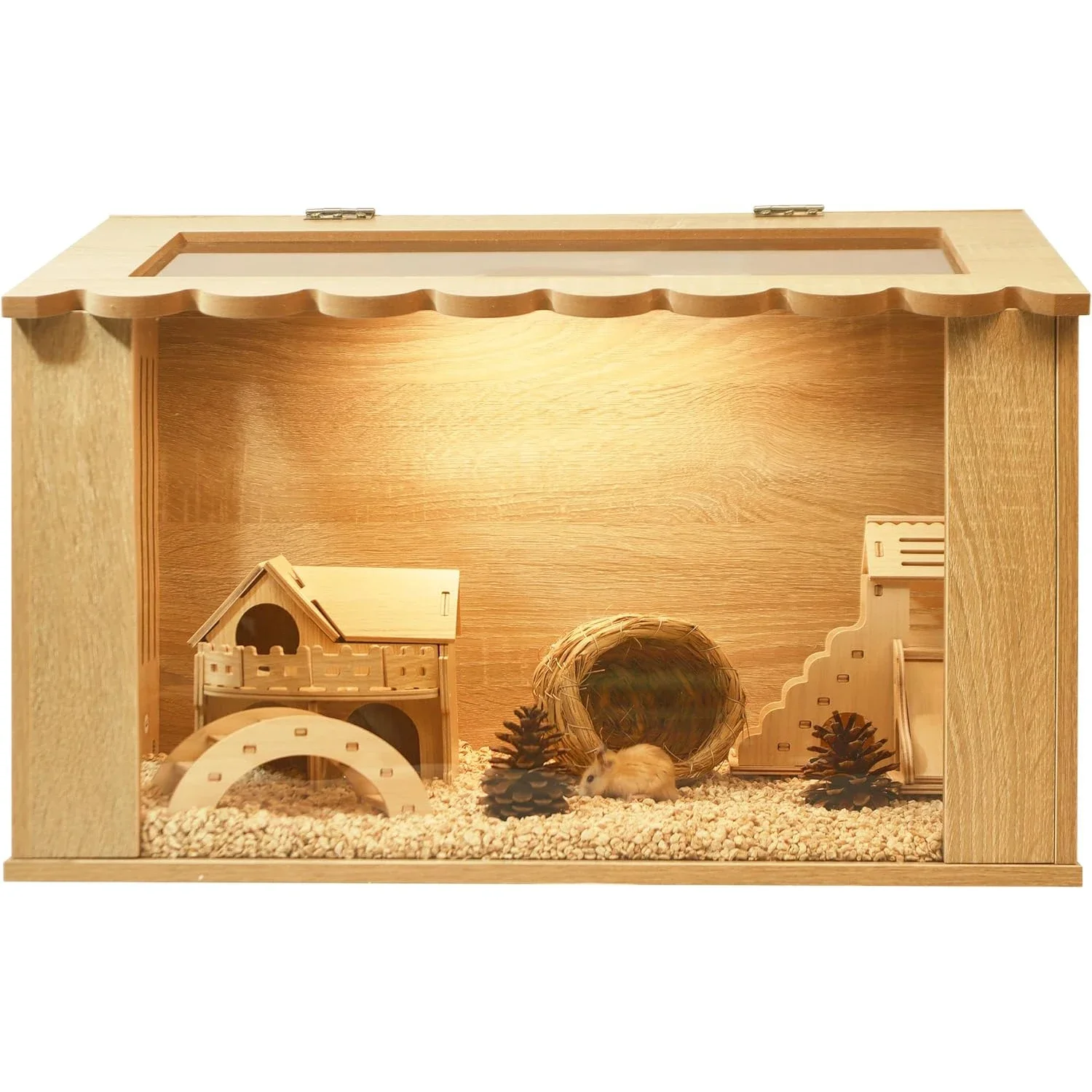 

Transparent Hamster Cage Birchwood Small Animal Cage Or Hamster Habitats Enclosure For Hamster