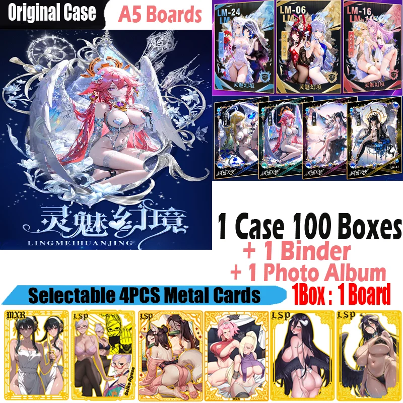 "Spiritual Fantasy" nuevo tablero de tamaño A5 tarjeta de colección Waifu Hobby Genshin CCG tarjeta Shenhe Doujin juguetes tablero regalos