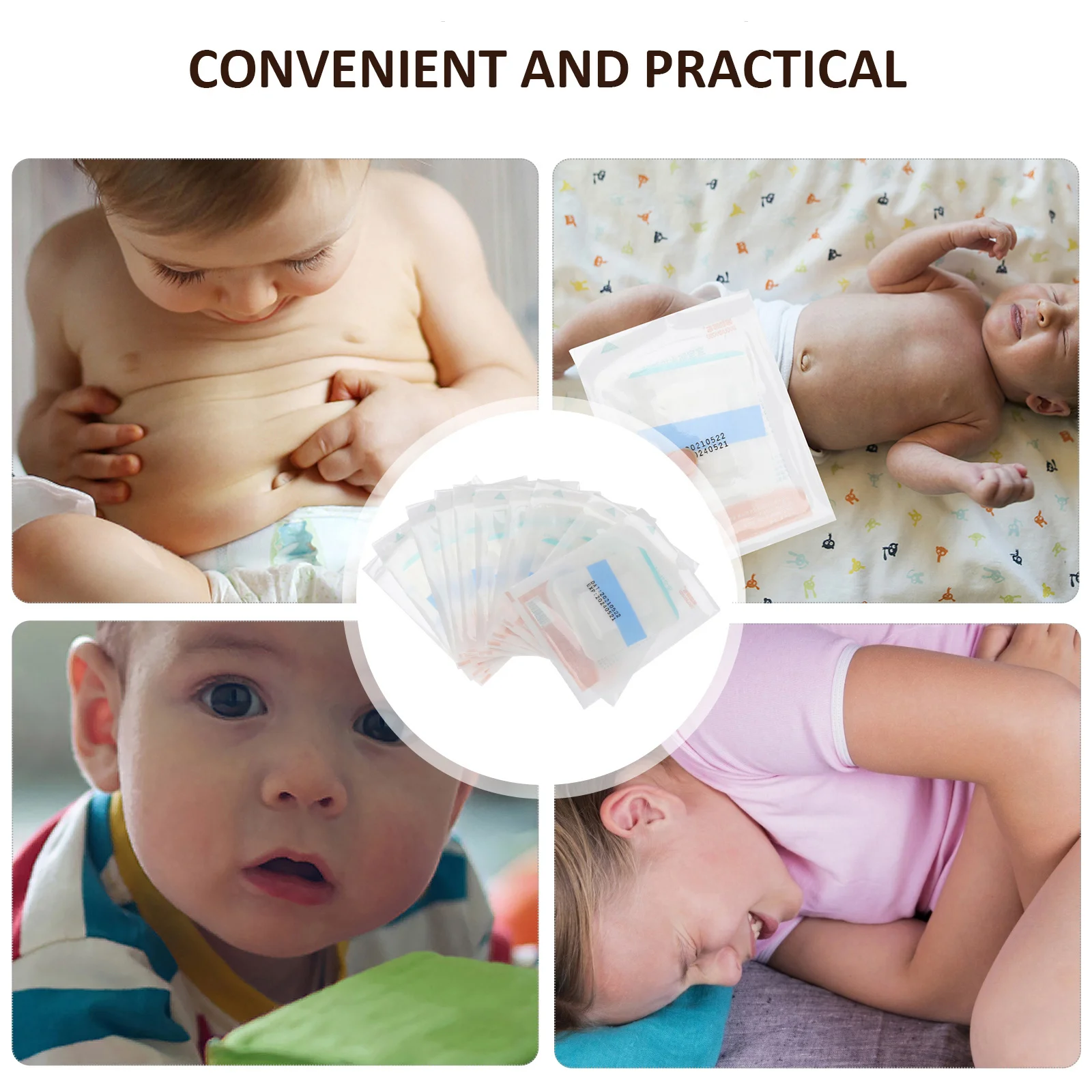 

10Pcs Baby Belly Stickers Waterproof Breathable Navel Patch Swimming Protective Skin-Friendly Adhesive Safe Material Patch