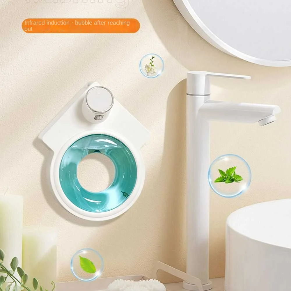 New Automatic Wall-mounted Foam Soap Dispenser Induction Washing Machine Household LED Touch Smart Soap Dispenser