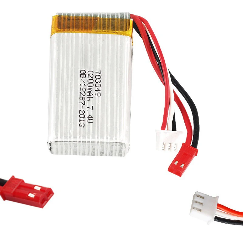 7.4V 2S 1200mAh 703048   Zestaw ładowarek Lipo do aktualizacji MJXRC X600 7.4V 1000mah 25c do zdalnie sterowanych zabawek części akumulatora