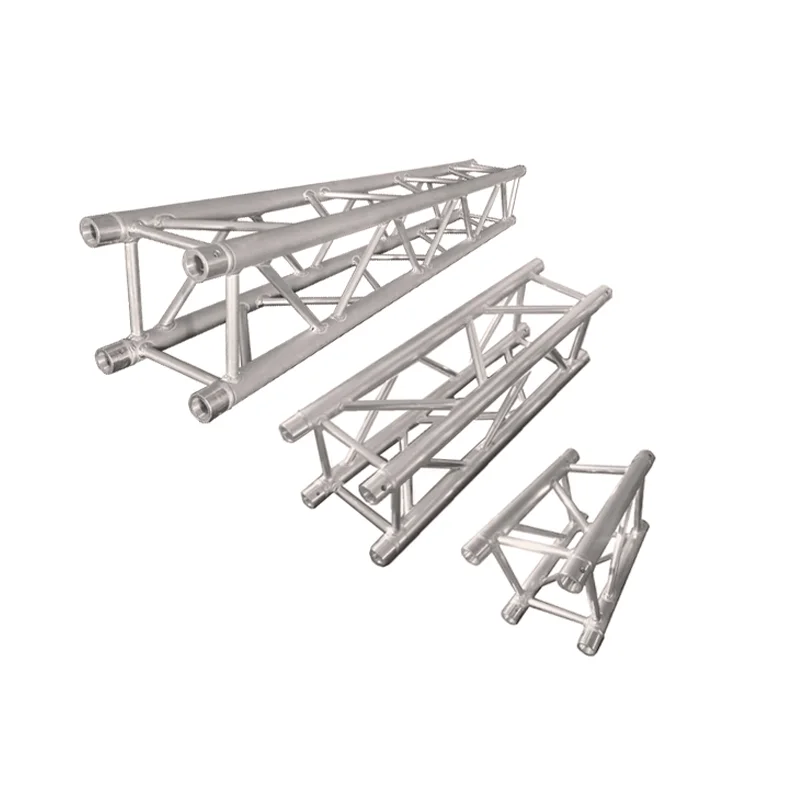 Square Aluminum Alloy 289x289mm Gold Spigot Truss for Events-500kg Load Capacity Quick Connection