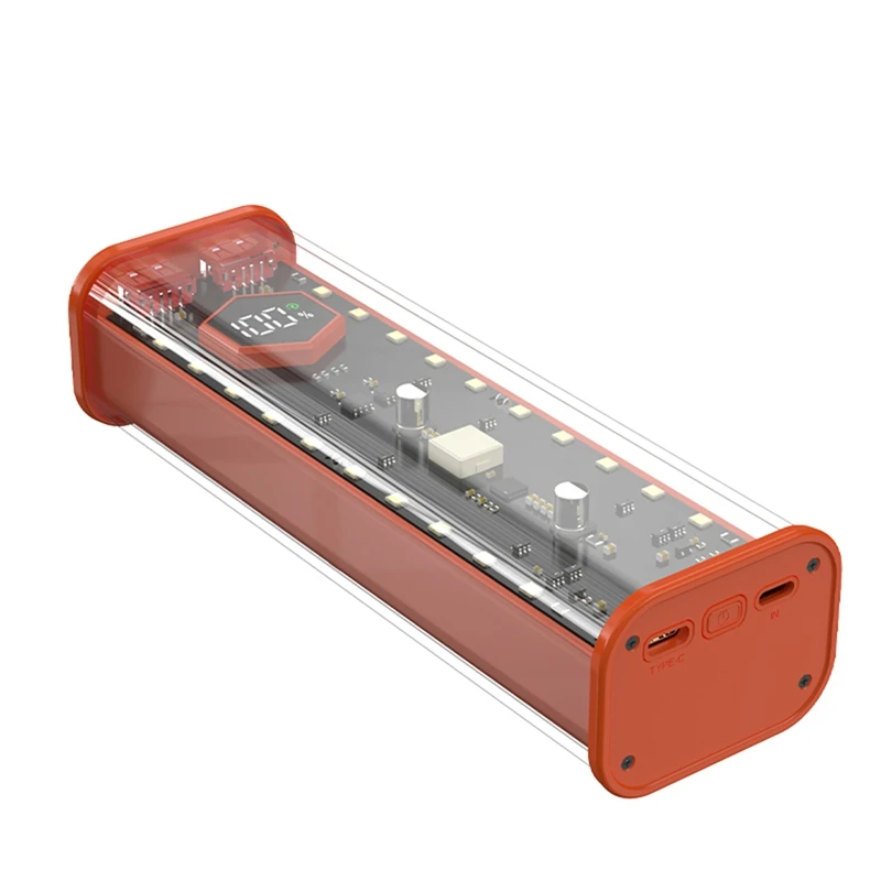 21700 Battery Storage Box 4 Slots DIY Power Bank Box For 21700 Charger Dual USB Output Typec Input