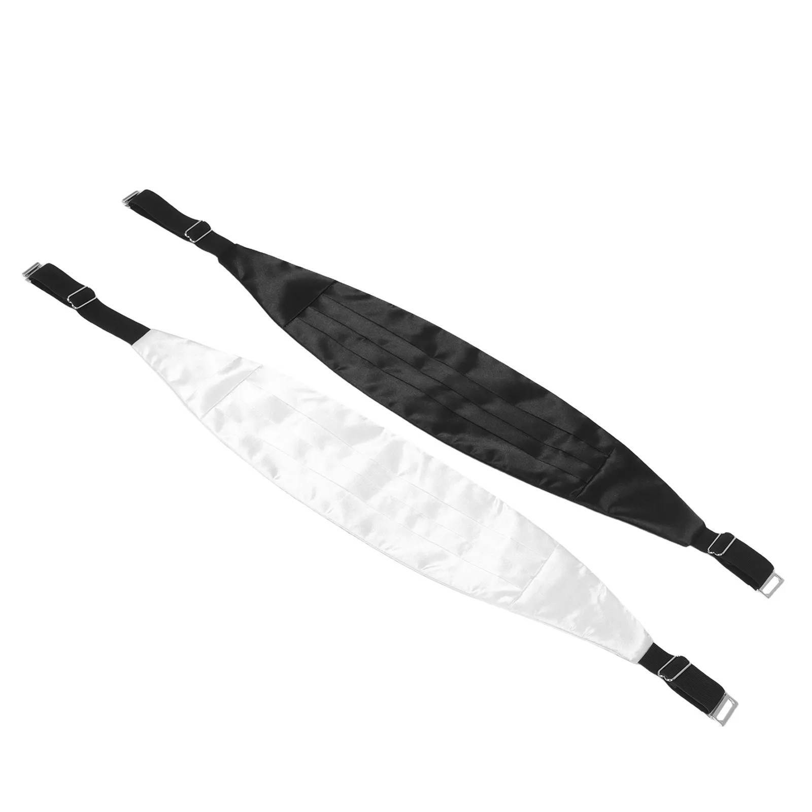 

Комплект из 2 мужских регулируемых однотонных поясов-кумербандов для смокинга, аксессуары для свадебных и праздничных костюмов, для вечеринок, для брюк-смокингов