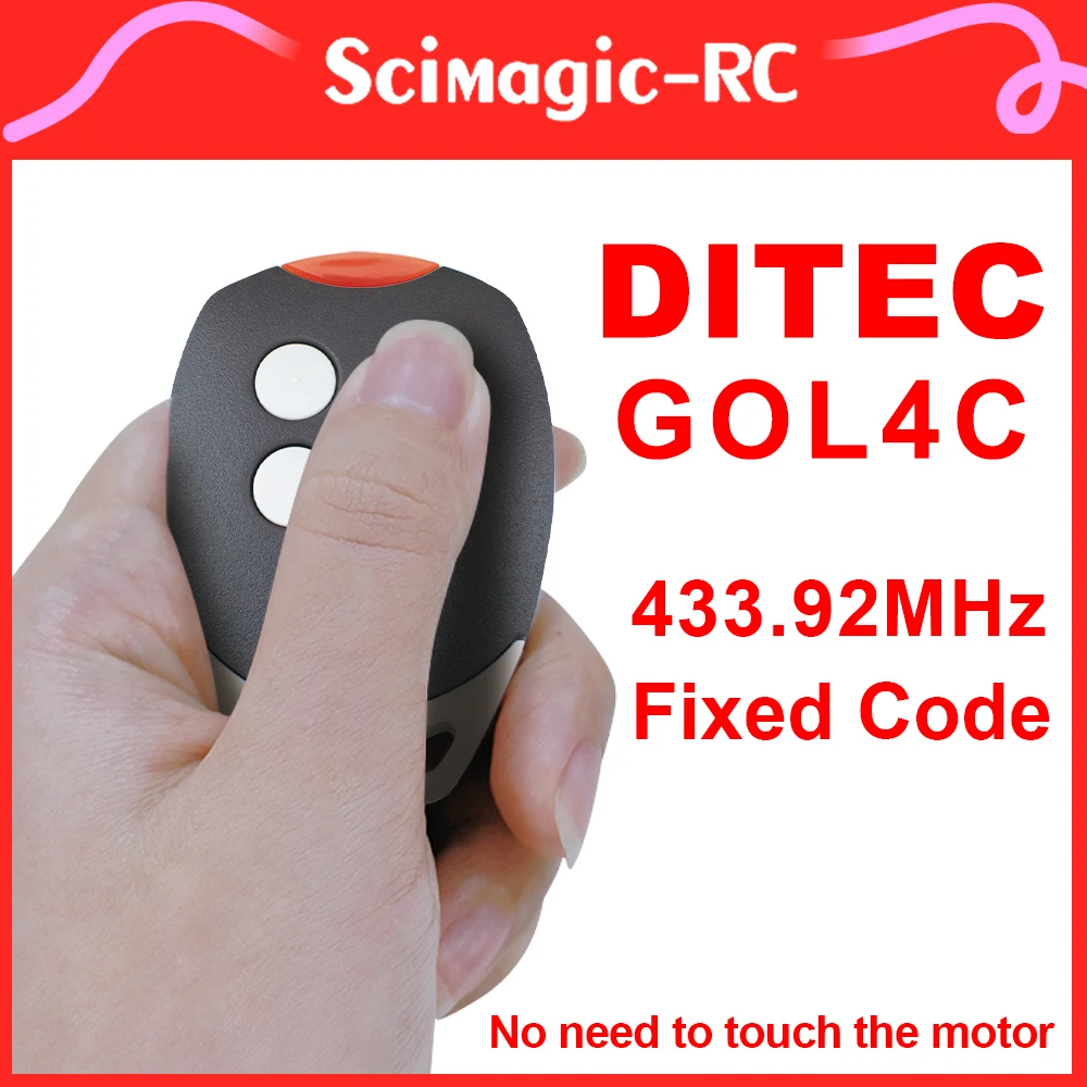 

Новейший пульт дистанционного управления гаражными воротами DITEC GOL4C. 433,92 МГц с фиксированным кодом Универсальный ручной передатчик Командный барьерный брелок