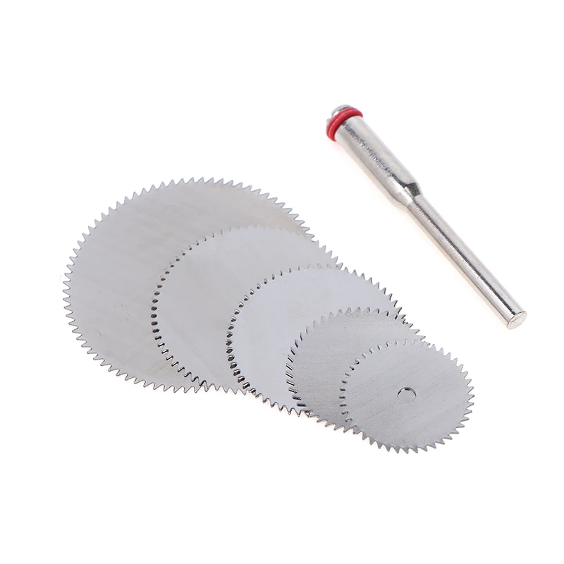 NEW SALE 6Pcs Stainless Steel Slice Metal Cutting Disc With 1 Mandre For Rotary Tools 16 18 22 25 32mm Cutting Disc Hand Tools