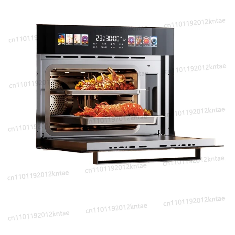 Large Capacity 40L/60L Electric Steamer Oven Single Household Oven Color Screen Integrated Steam Roast Fry Built-In Baking