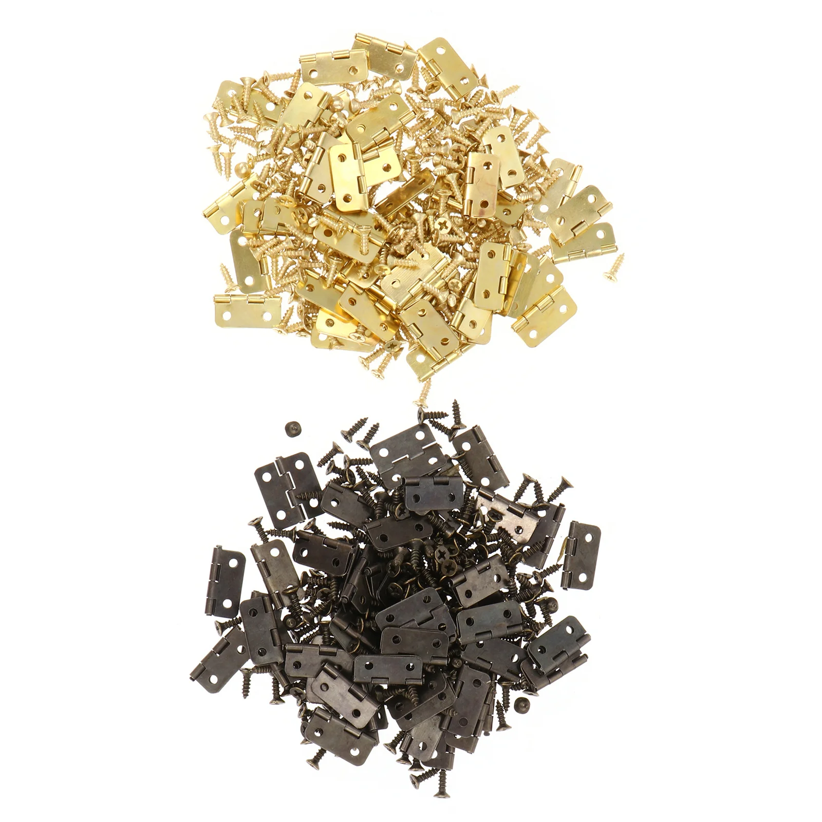 

1Set Vintage Furniture Door Hinges Box Cabinet Mini Hinges Style Wooden Jewelry Gift Toolbox Replacement Screws DIY