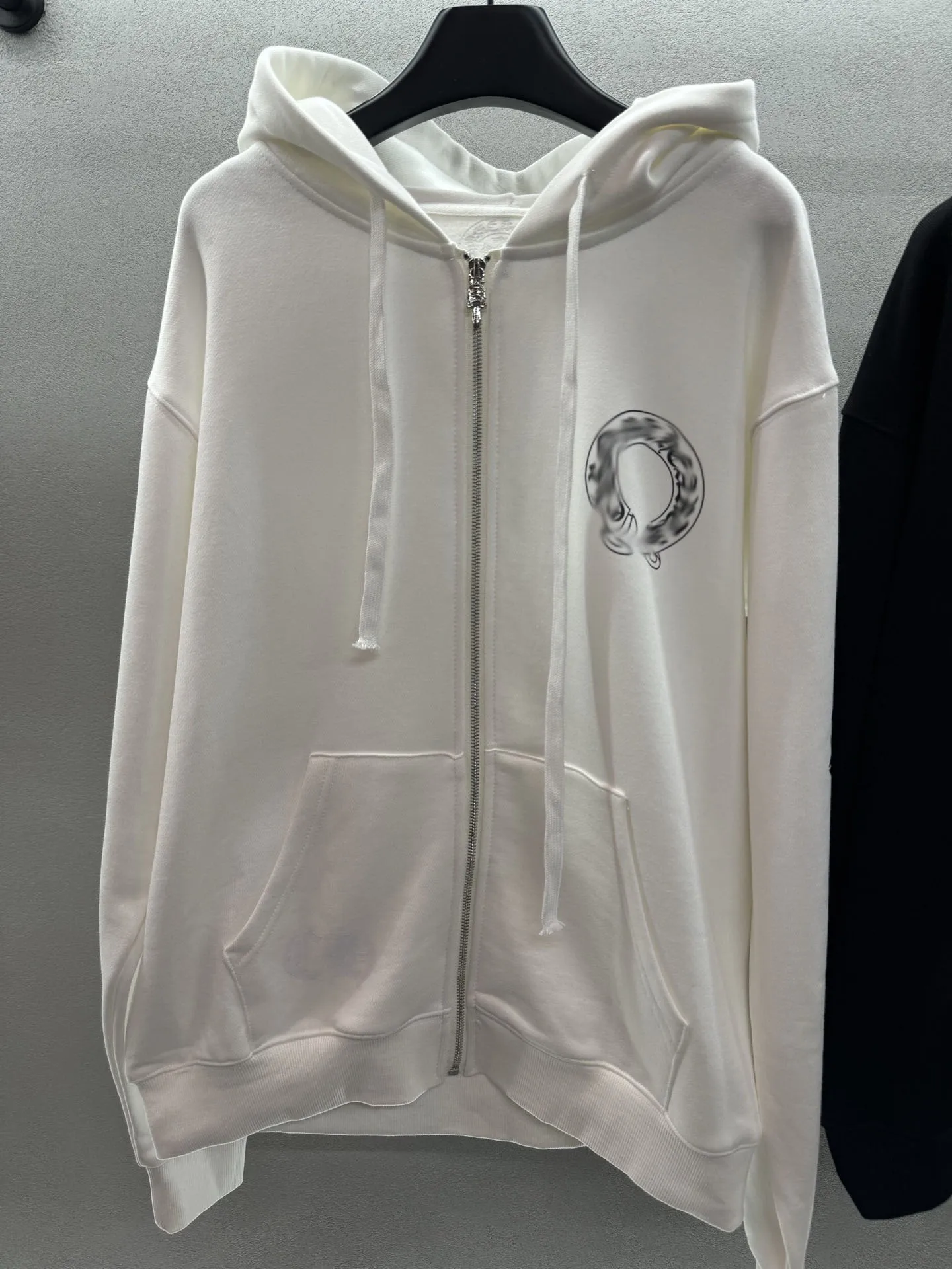 Trendy Streetwear Hoodie with Zipper Loose Fit Unisex Hindi Print Casual Sportswear Top for Men And Women