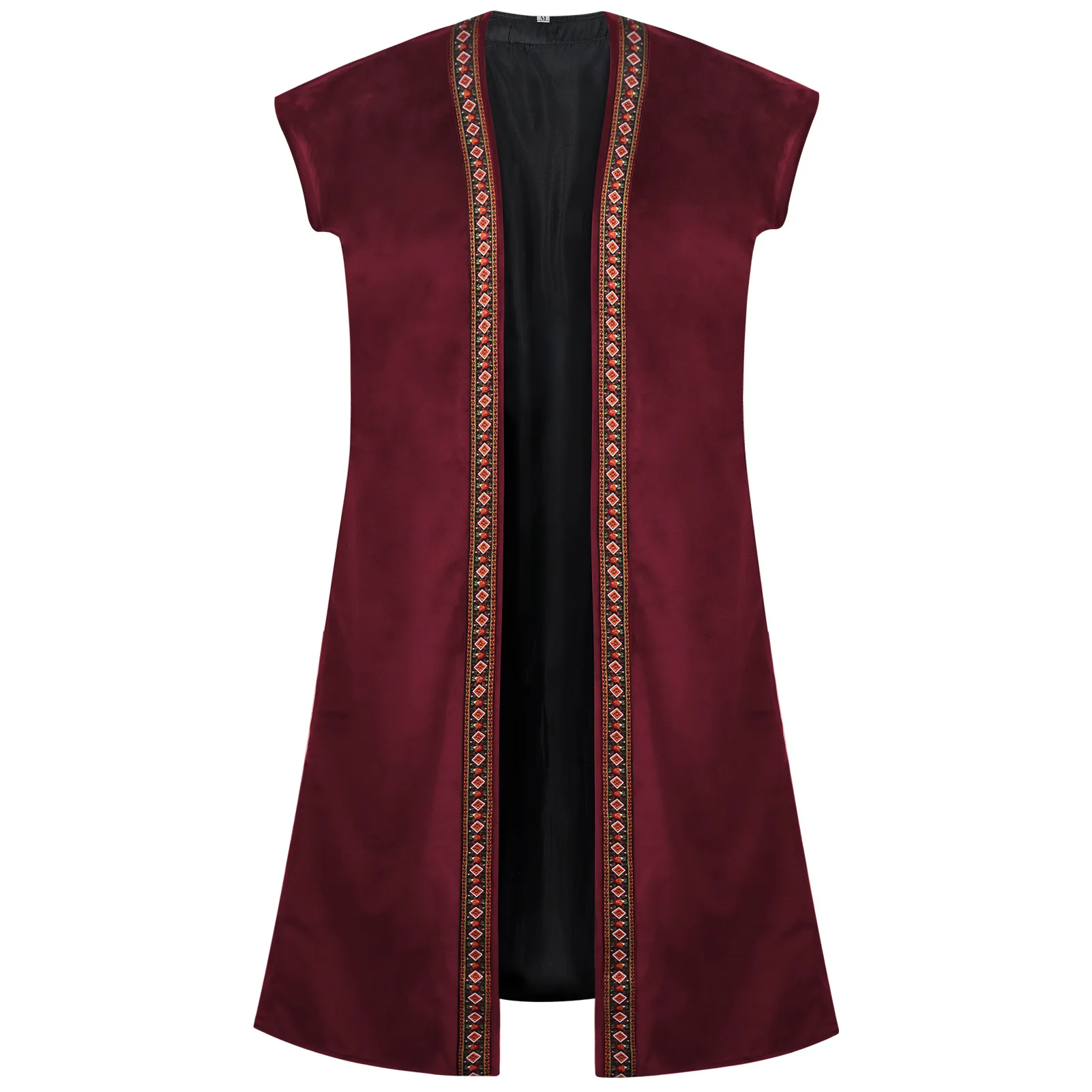 

loween Renaissance Pirate Long Embroidered Vest Performance Clothing Seasonal Unbranded Chinese Origin Svel Satin