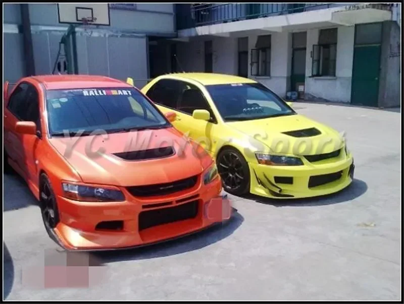 Car Accessories FRP Fiber Glass Jun Style Front Bumper Fit For 2003-2007 Evolution 8-9 EVO 8 9 Body kit Car-styling