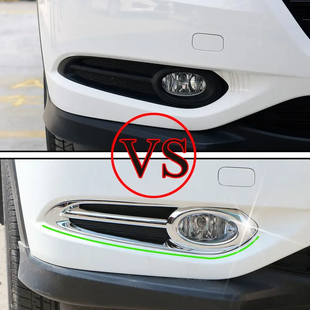 

Передние противотуманные фары для автомобиля, обшивка для Honda HR-V HRV Vezel 2014-2020, наклейка на противотуманные фары, Стайлинг, 2 шт. ABS, хромированные аксессуары