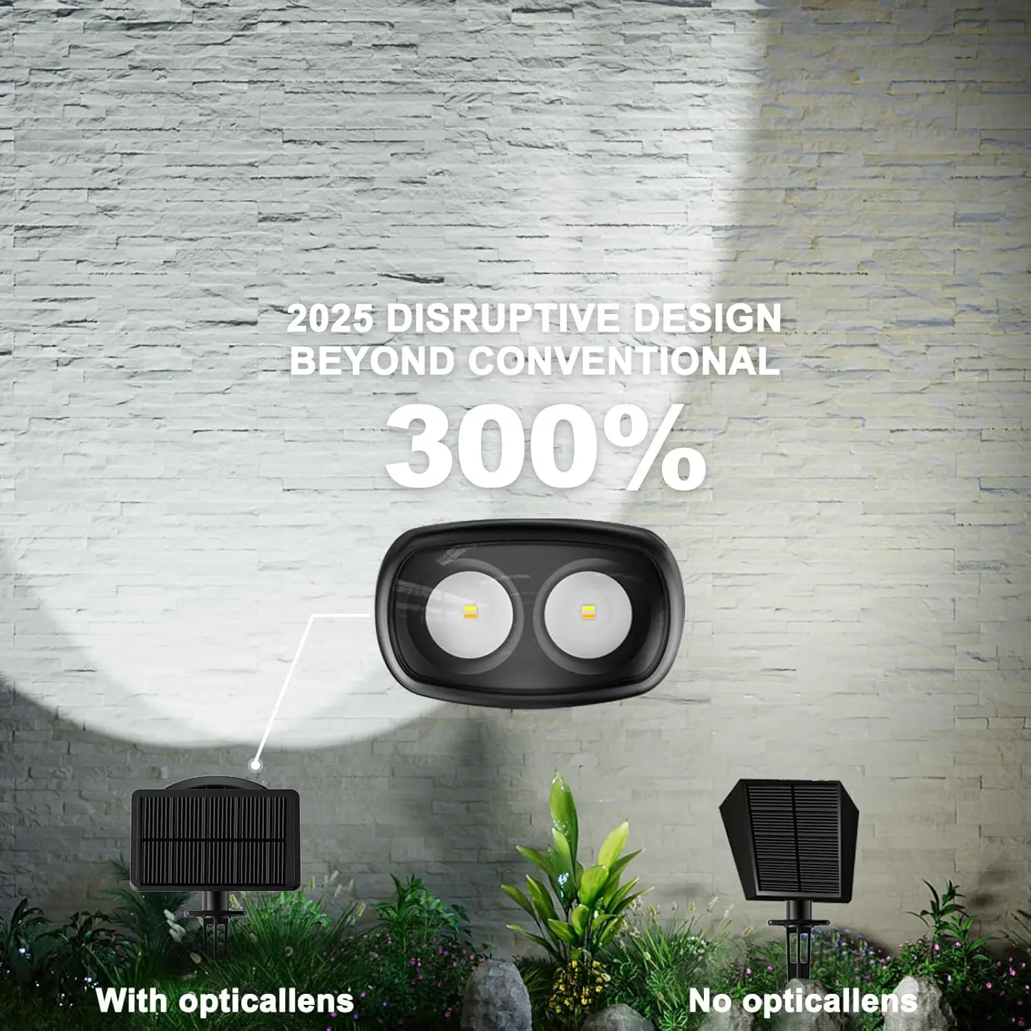 4er-Pack Solarstrahler für den Außenbereich, wasserdicht, IP68, superhelle LED-Landschaftsbeleuchtung mit 9 Farben und 3 Helligkeiten für den Garten im Garten