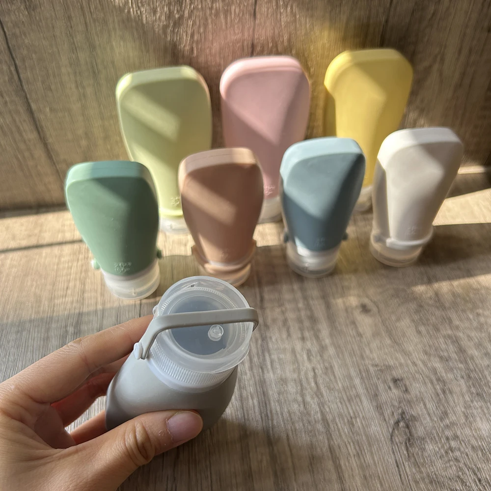 

Travel Bottle Lotion Shampoo Shower Gel Squeeze Bottle Refillable Portable Container Dispensing Leakproof Foodgrade Silicone