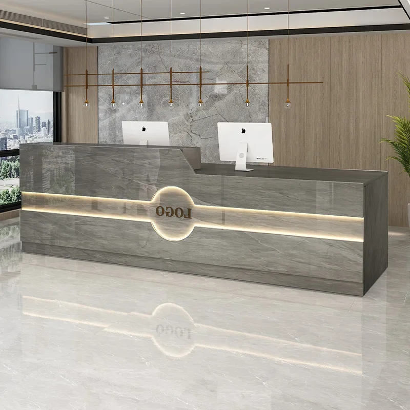 Advanced Desk Checkout Counter Supermarket Reseption Luxury Furniture Office Reception Salon Front Retail Showcase Modern