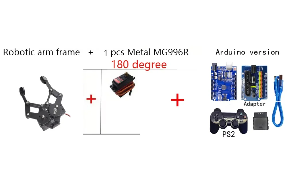Pinza de garra de Robot de Metal, abrazadera manipuladora, brazo de Robot para Arduino, Kit DIY MG996R/DS3218, pinza mecánica de servocontrol