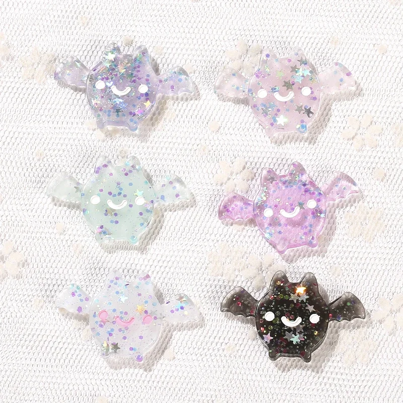 16pcs/lot 38*24mm Resin Bat Charms For Necklace Pendant Keychain DIY