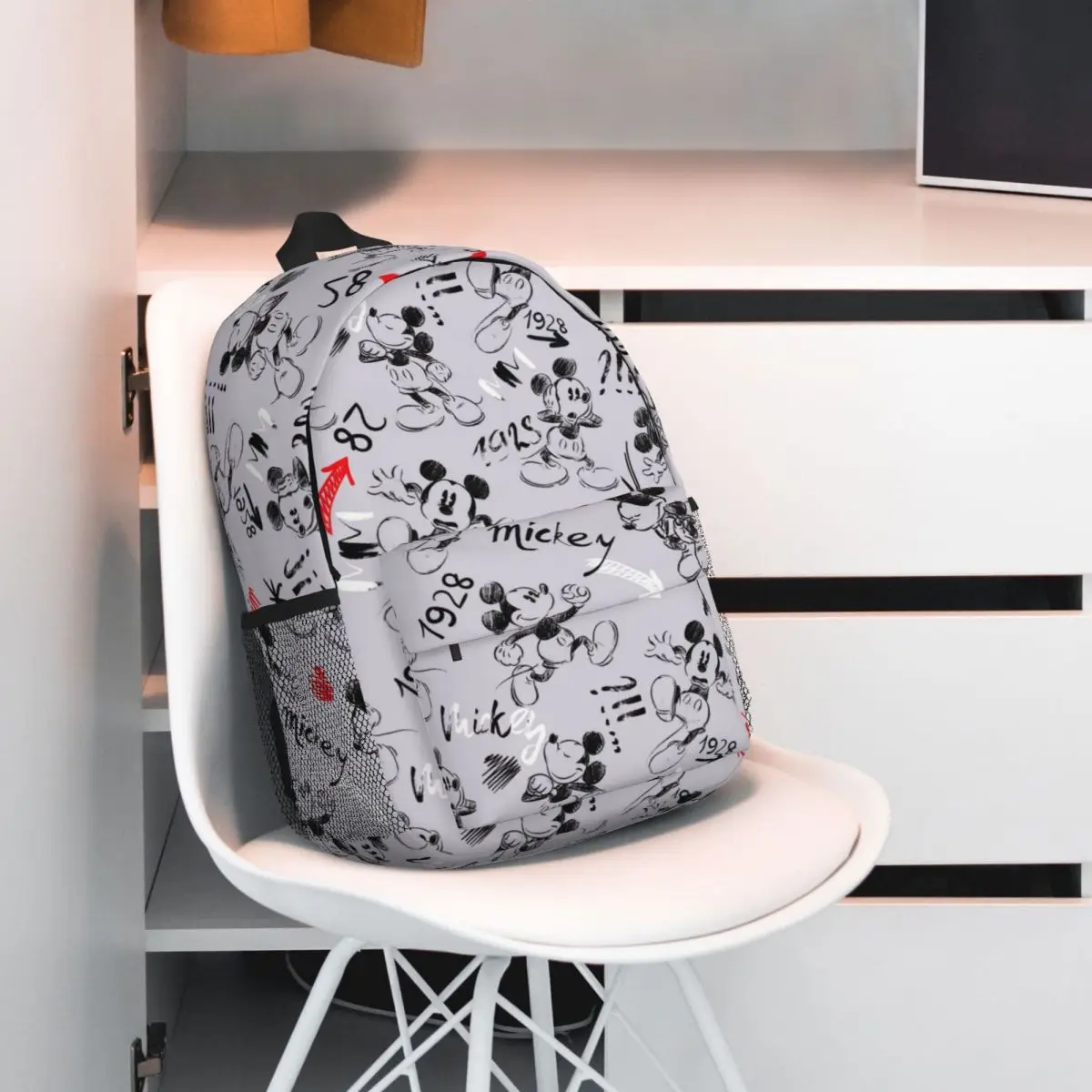 Mickey Mouse Lightweight 15-Inch Backpack - Versatile and Stylish Bag for School, Travel, and Daily Use