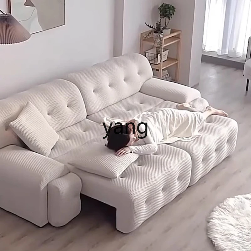 

LH fabric art electric sofa living room modern simple cover cloth throw pillow reclining sofa