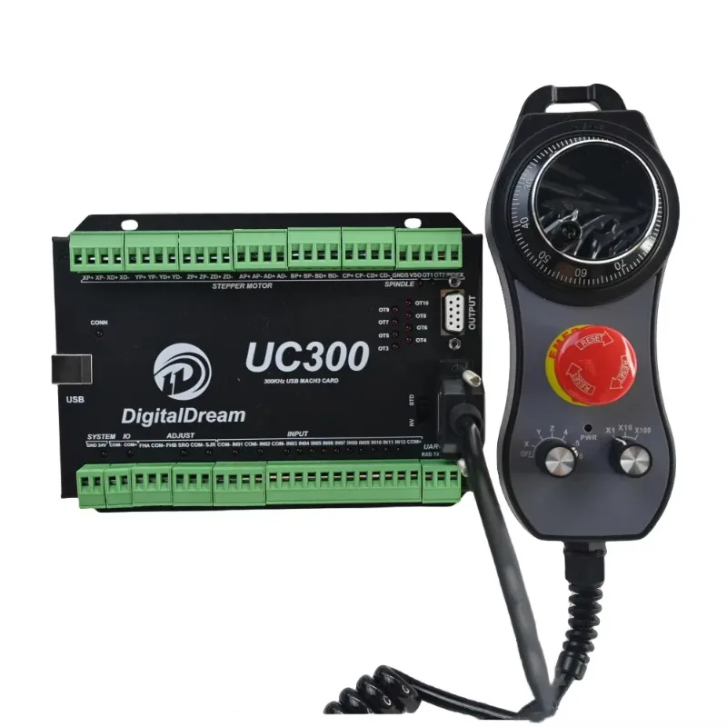 Cnc Mach3 USB Motion Controller for Milling Machine 300khz 4/6 Axis Motion Control Card+DDMPG Handwheel UC300