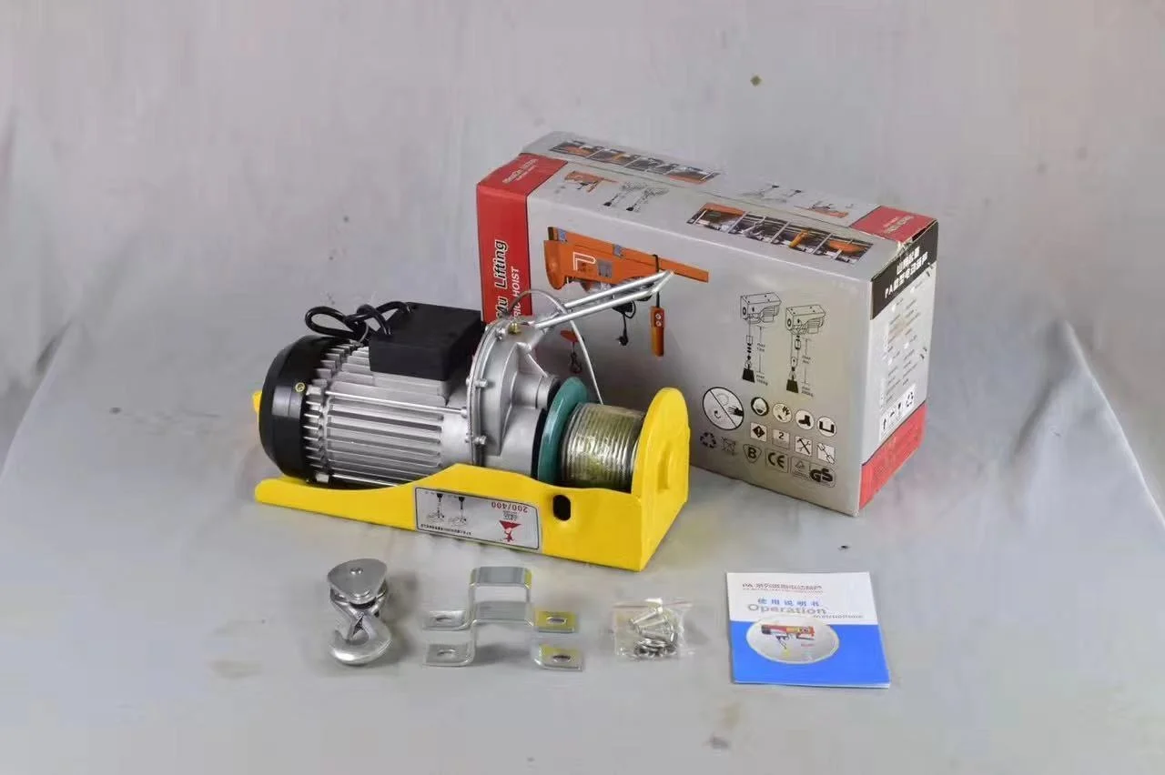 Mini Electric Crane Hoist Home Red Motor Training Power Sales Pendent Color Support Wire Method Origin Type Online Rope