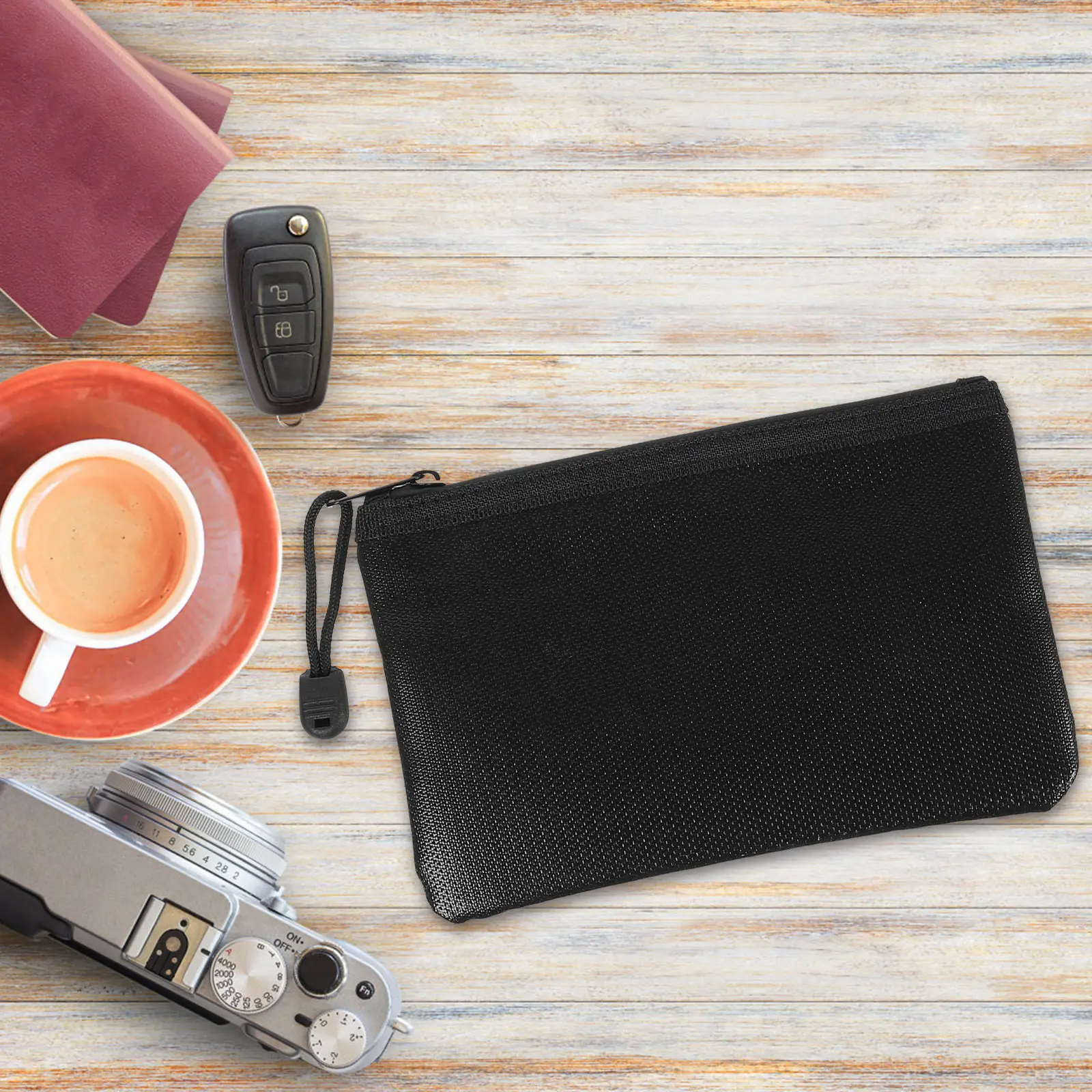 

2Pcs Fireproof Document Bags Water Prevent File Organizers Portable Receipt Containers Zipper File Pouches for Office