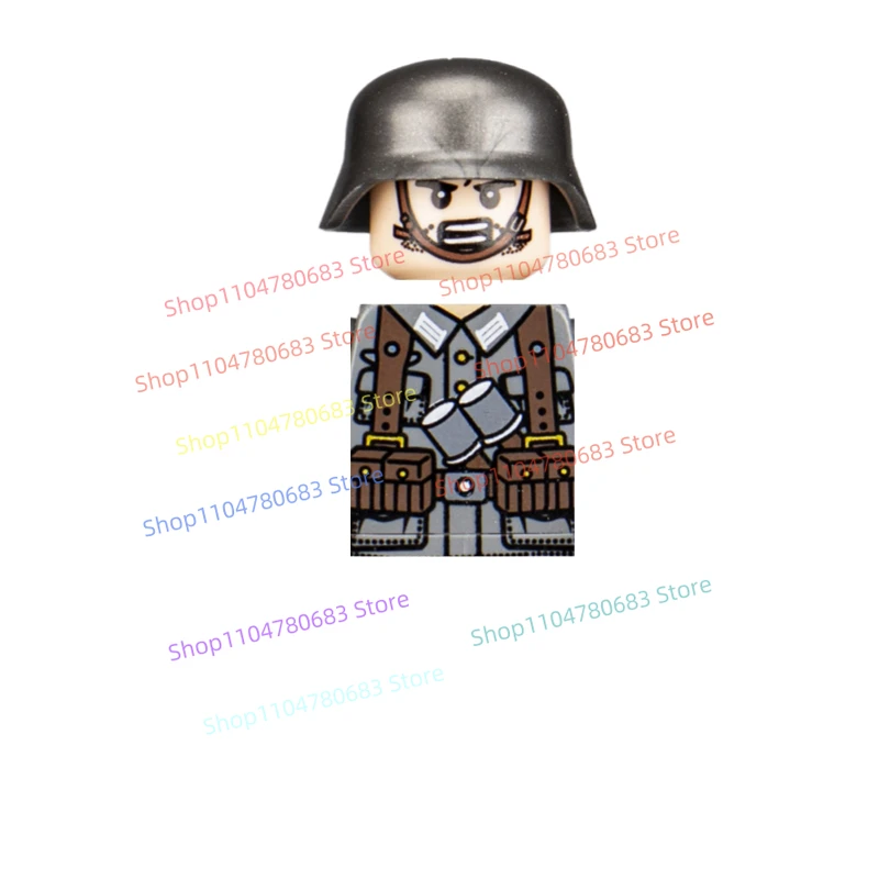 MOC Building Blocks Military New Mini Doll German Soldier Toy Assembling and Splicing Collectible Ornaments Holiday Gift