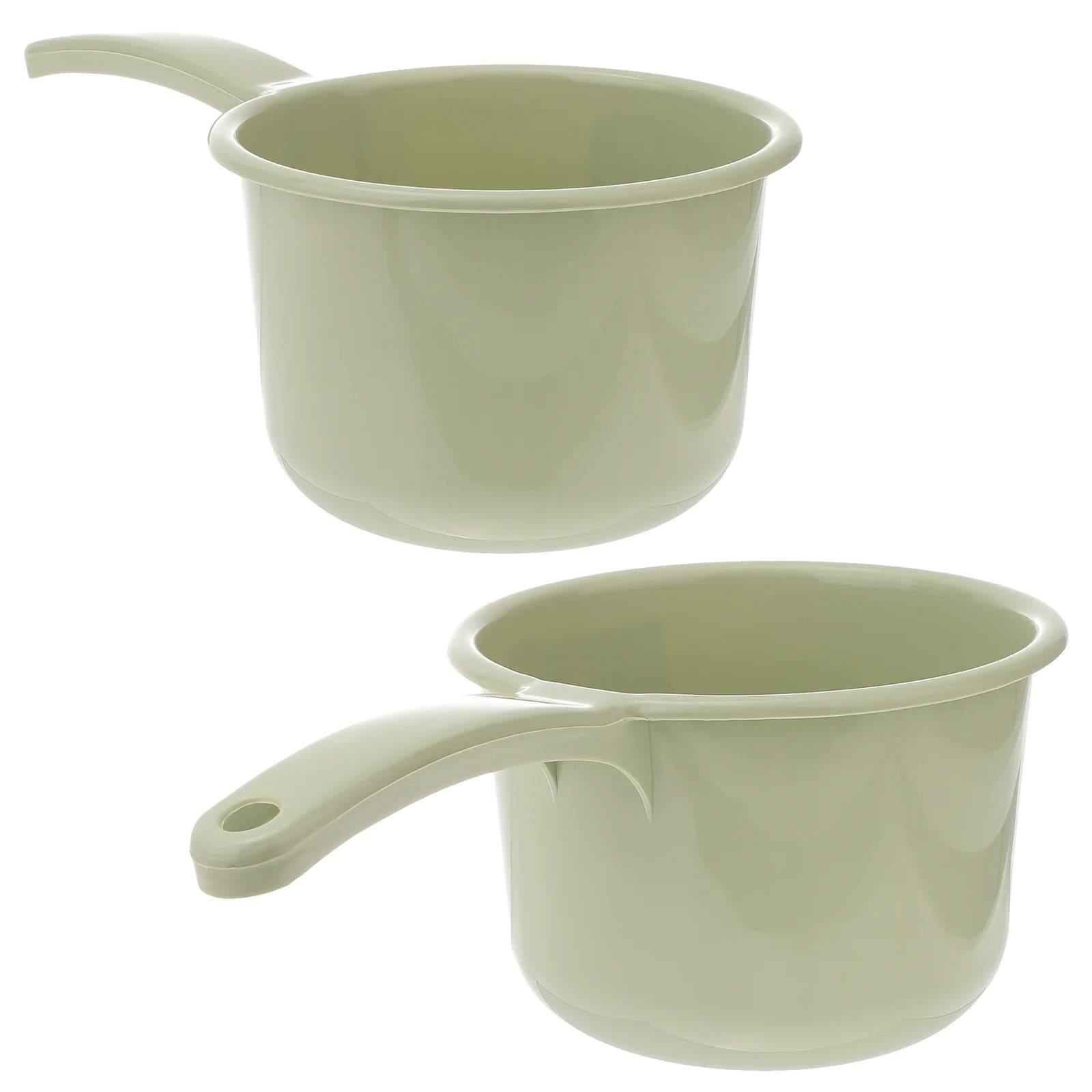 

2pcs Ladles One-Piece Molding Long Handle Plastic Kitchen Water Scoops Household Supplies Multipurpose Water Spoon For