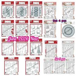 Sentimentally Yours Festive Foliage Filigree Reindeer Fir Trees Holly Boughs June 2026 New Dies and Stamp for DIY Scrapbook Card
