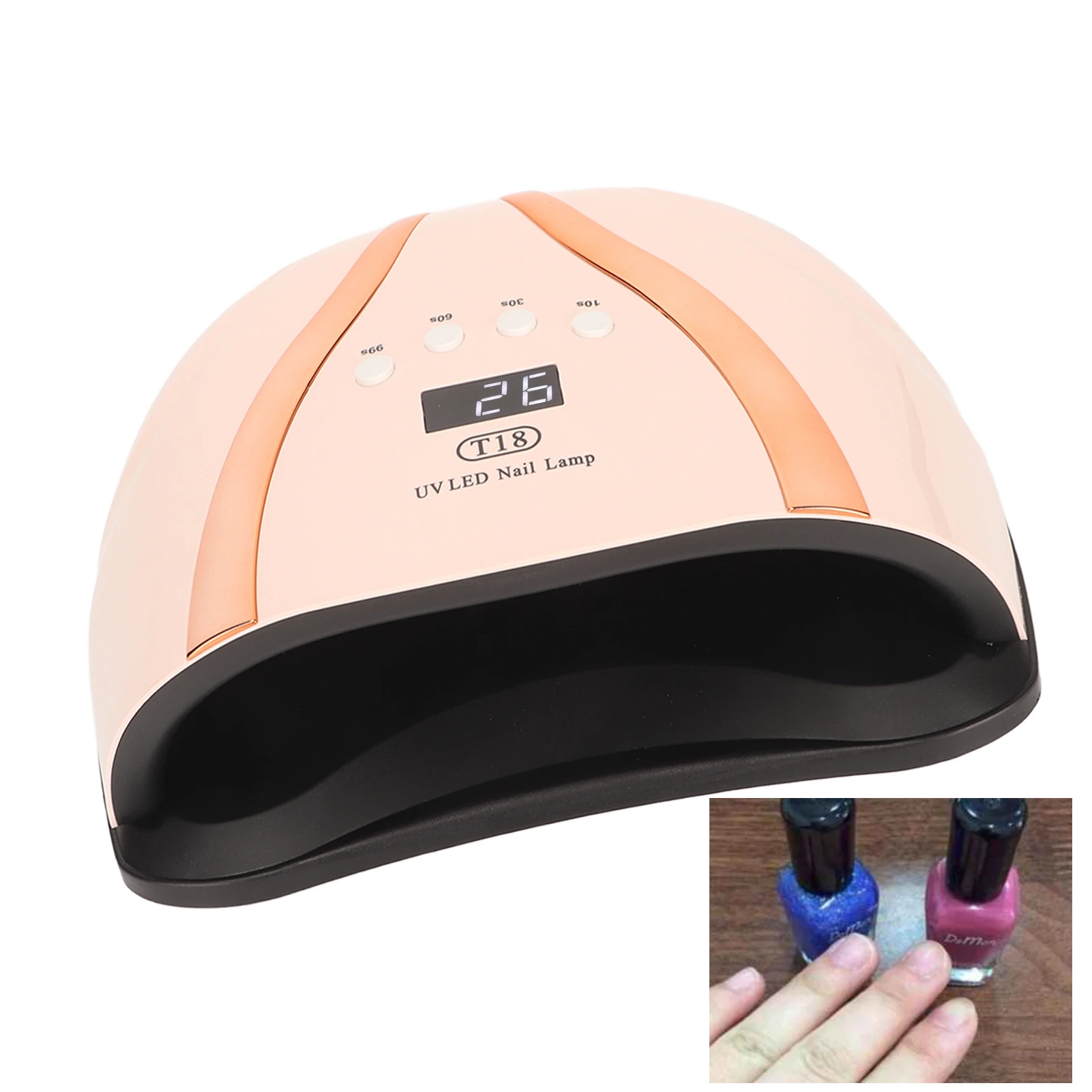 LED Nail Dryer Nail Lamp UV Gel Manicure Light Manicure Equipment Nail Gel Curing Lamp Gel Polish Heat Dissipation 4 Timing