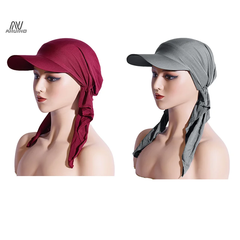 1PC Instant Hijabs Hijab Cap For Women Bonnet Voile Muslim Sun Hats Scarf Wrap Baseball Caps Bandana Hijab Bonnet Turban