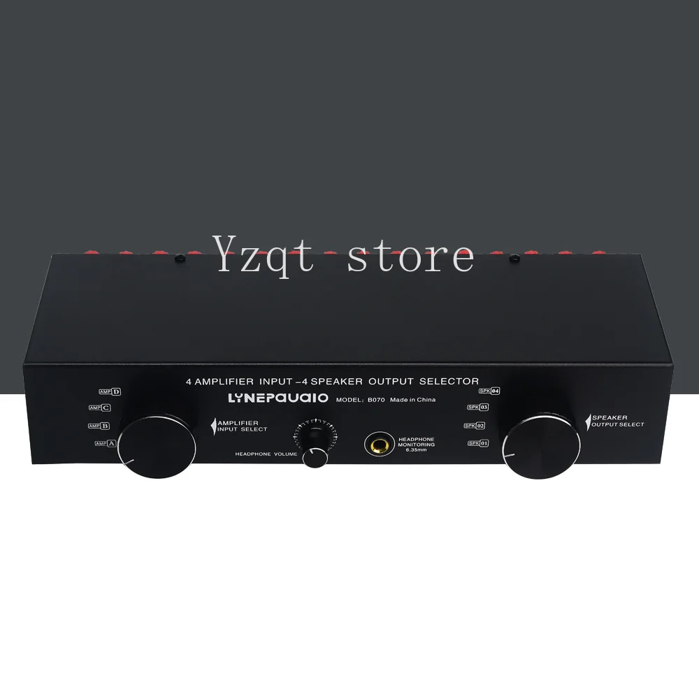 4 in 4 out passive power amplifier speaker selection switcher, audio switching distributor, comparator sound quality no loss