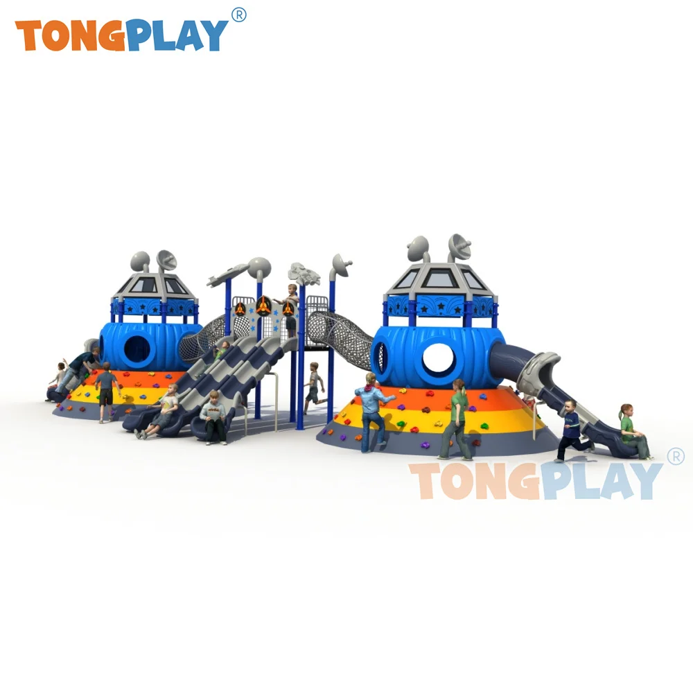 Tong play factory new hot-sale large base series happy climbing beach children amusement slide equipment kids outdoor playground